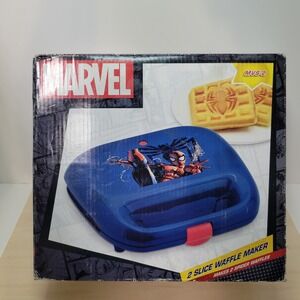 Marvel Spider-Man 2 Slice Waffle Maker Iron MVS-2 Spider Waffles‎ NIB